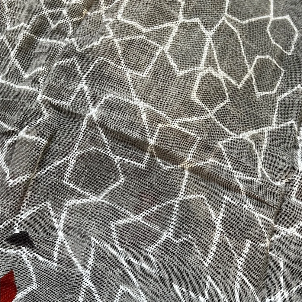 Anthropologie NIB Pair of Curtains Mosaic Moroccan Geometric Grey/Multi 108x50